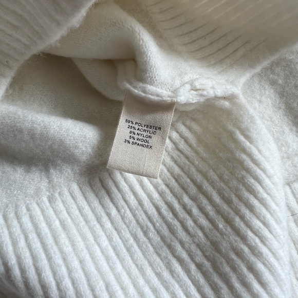 Marled Cream Cowl Neck Sweater with Ribbed Detailing - Picture 7 of 7